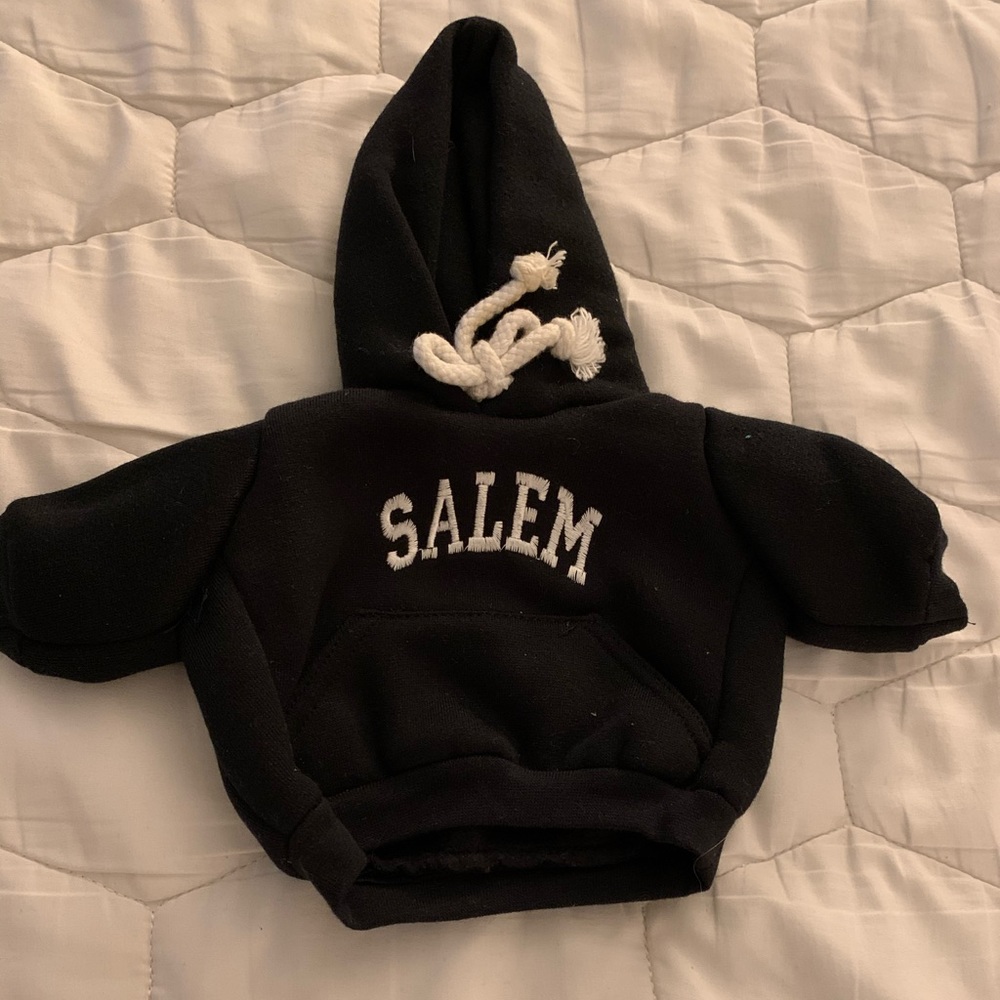 New Herrington Teddy Bear Salem Handmade Black  Hoodie Clothes Sweatshirt Ltd Ed